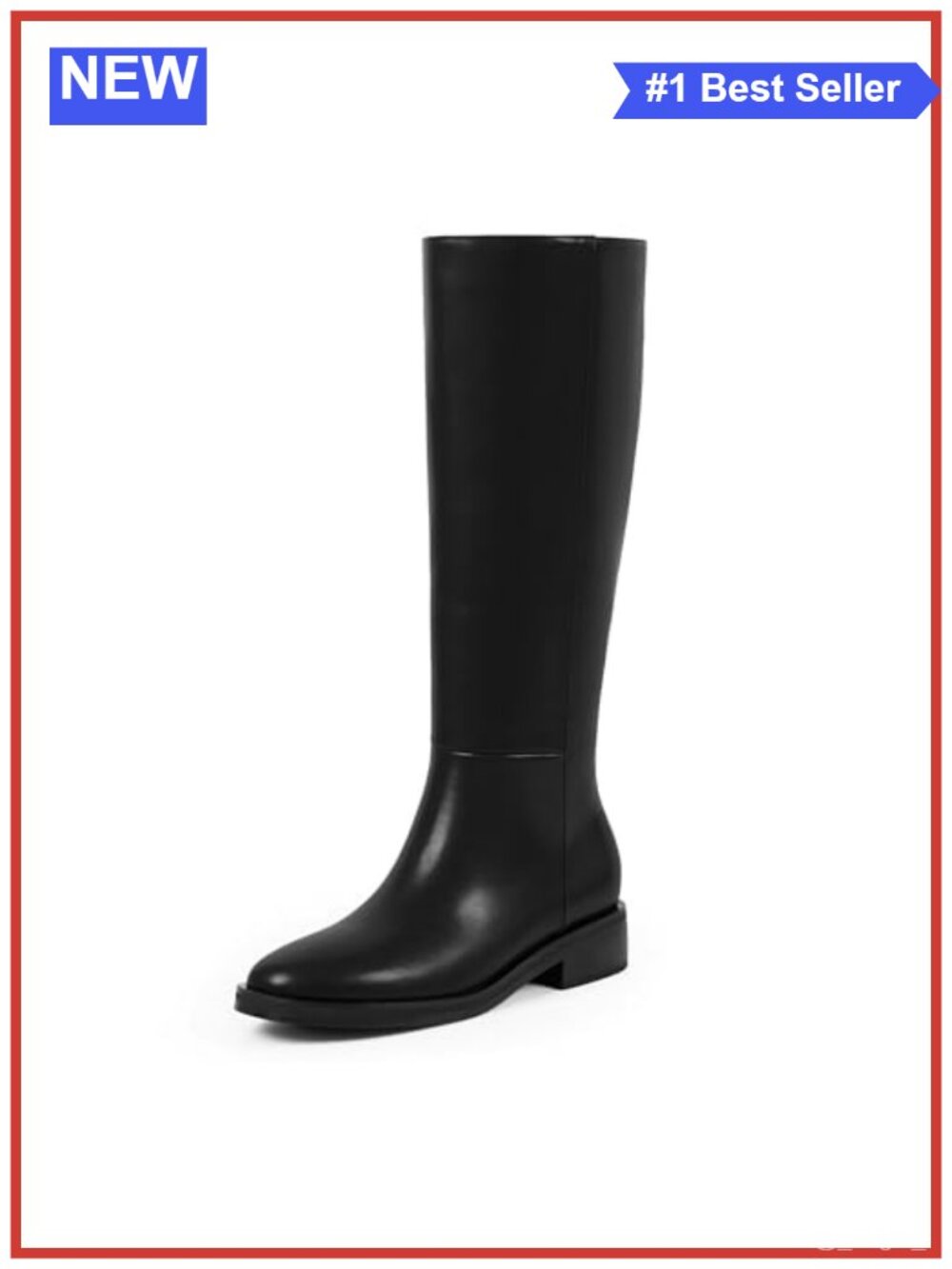 Knee High Boots Round Toe Chunky Heel Faux Leather Women's Fall Boots